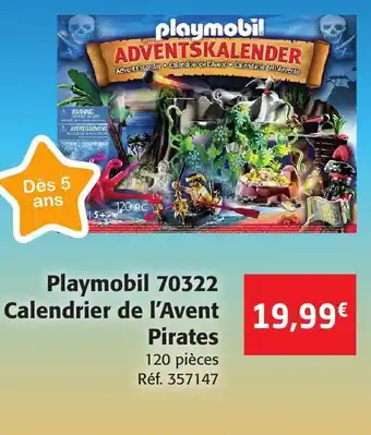 Colruyt Playmobil 70322 Calendrier de l'Avent Pirates offre