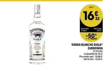Supeco Vodka Blanche Biala Zumbrowka offre