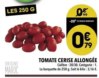 Supeco Tomate Cerise Allongée offre