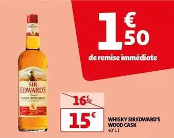 Auchan Sir edward's - whisky wood cask offre