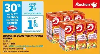 Auchan Auchan - briquettes de jus multivitamines offre