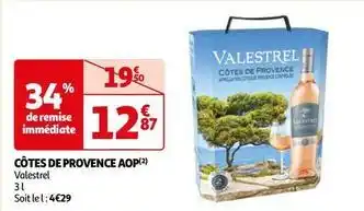 Auchan Valestrel - côtes de provence aop offre