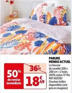 Auchan Actuel - parure menko offre