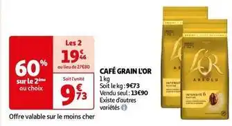 Auchan L'or - café grain offre