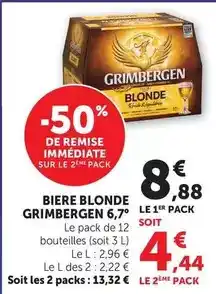 Auchan Supermarché Leffe - bière blonde offre