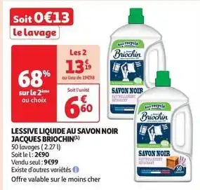 Auchan Supermarché Lessive jacques briochin - lessive liquide au savon noir offre