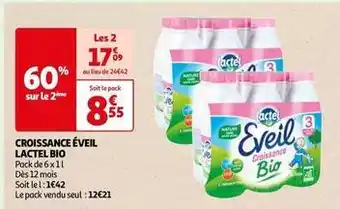 Auchan Lactel - croissance éveil bio offre