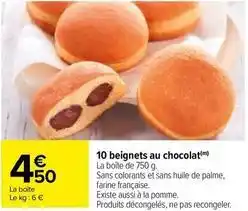 Carrefour Drive 10 beignets au chocolat offre