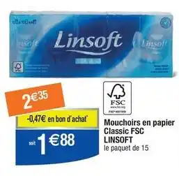 Migros Linsoft - mouchoirs en papier classic fsc offre