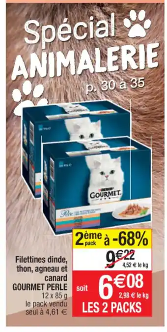Cora x Carrefour Filettines Dinde, Thon, Agneau Et Canard Gourmet Perle offre