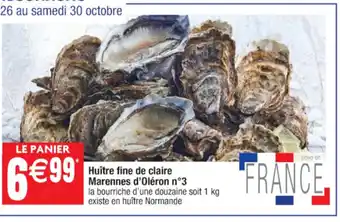 Huitre Fine De Claire Marennes D'Olèreon n3