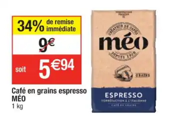 Cora x Carrefour Cafè En Grains Espresso MèO offre