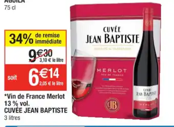 Vin De France Merlot 13% Vol. Cuvèe Jean Baptiste