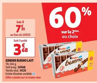 Auchan Supermarché KINDER BUENO LAIT offre