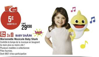 Splash marionnette musicale baby shark