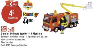 Géant Casino Smoby camion ultimate jupiter + 1 figurine offre