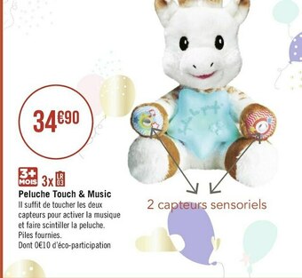 Sophie la girafe peluche touch & music