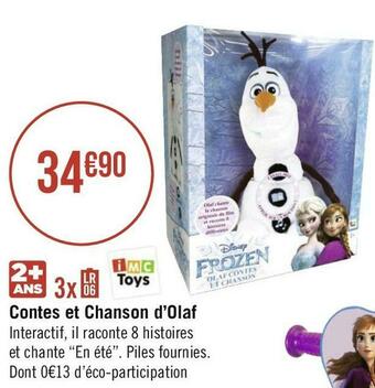 Disney contes et chanson d’olaf