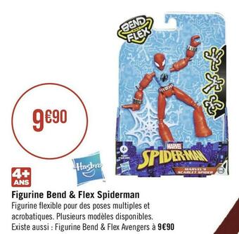 Géant Casino Hasbro figurine bend & flex spiderman offre