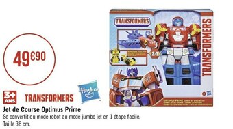Jet de course optimus prime