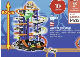 Hot wheels super dino robot garage