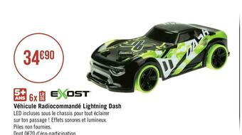 Géant Casino Exost véhicule radiocommandé lightning dash offre