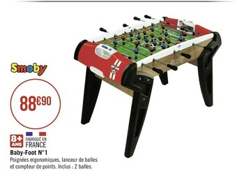 Géant Casino Smoby baby-foot n°1 offre