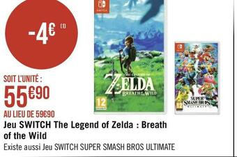 Géant Casino Jeu switch the legend of zelda : breath of the wild offre