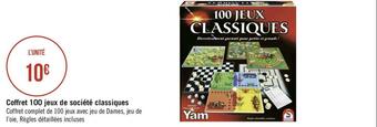 Coffret 100 jeux de société classiques