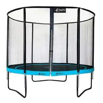 Bricorama Trampoline de jardin rond 305 cm + filet de sécurité | PUNCHI Bleu 300 offre