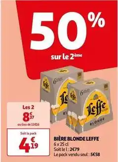 Auchan Supermarché Leffe - bière blonde offre