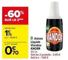 Carrefour Drive Knorr - arôme liquide viandox offre
