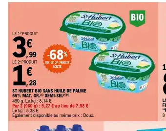 ST HUBERT BIO SANS HUILE DE PALME