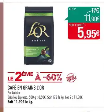 Match CAFÉ EN GRAINS L’OR offre