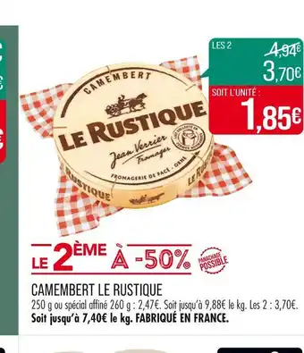 Match LE RUSTIQUE CAMEMBERT offre