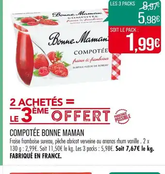 Match BONNE MAMAN COMPOTÉE offre