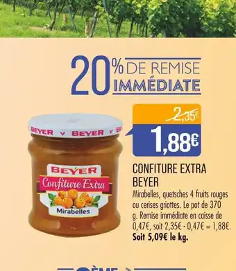 Match BEYER CONFITURE EXTRA offre