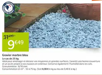 Jardiland Gravier marbre bleu offre