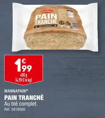 ALDI MANNAPAIN PAIN TRANCHÉ offre