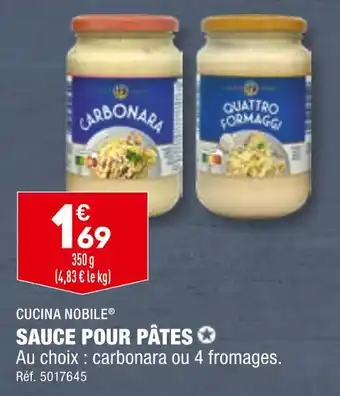 ALDI CUCINA NOBILE SAUCE POUR PÂTES offre