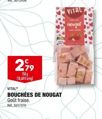 ALDI VITAL BOUCHÉES DE NOUGAT offre