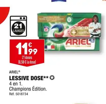 ALDI ARIEL LESSIVE DOSE offre