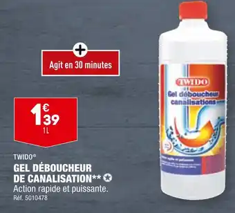 ALDI TWIDO GEL DÉBOUCHEUR DE CANALISATION offre