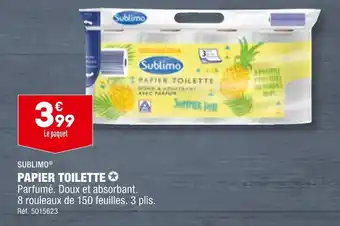 ALDI SUBLIMO PAPIER TOILETTE offre