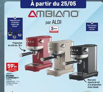 ALDI AMBIANO MACHINE À EXPRESSO offre