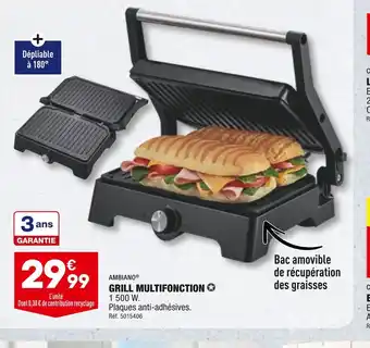 ALDI AMBIANO GRILL MULTIFONCTION offre