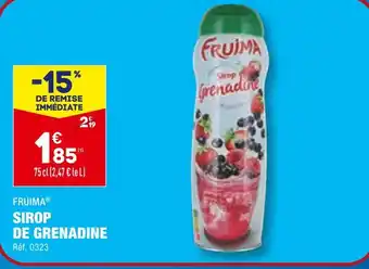 ALDI FRUIMA SIROP DE GRENADINE offre