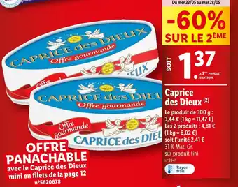 Lidl Caprice des Dieux Caprice des Dieux offre