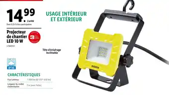 Lidl PARKSIDE Projecteur de chantier LED 10 W offre