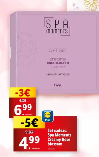 Lidl Cien Set cadeau Spa Moments Creamy Rose blossom offre